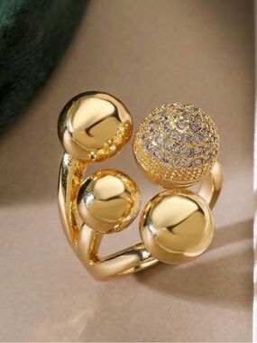Gold Statement Dome Ring - Women Jewelry